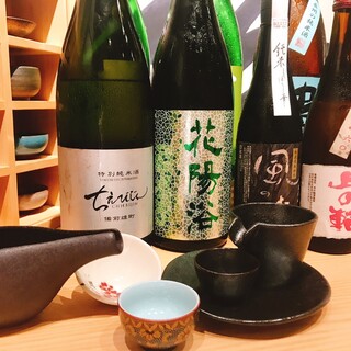 厳選された日本酒、季節によって変わります。