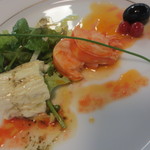 メインダイニングルーム - 前菜（日光湯波、車海老の冷製）