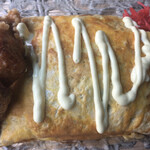 焼きそば 瑠璃 - 幸せスペシャル（オム焼きそば・から揚げ２ケ・ドリンク）700円　ドリンク無し→600円