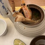 ホテル翔峰 - 松茸と甘えびの土瓶蒸しアップ