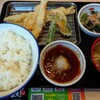 Tendon Tempura Hompo San Ten - 活〆真穴子と海老の天ぷら定食、ご飯大盛、あさりの味噌汁変更(税込1,040円)