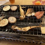 ホテルゆ華 - 朝食の焼魚と焼野菜
