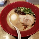 一風堂 - 玉子赤丸(バリカタ/920円)