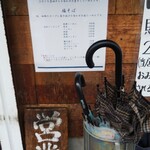 中華そば しば田 - 店外のメニュー