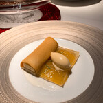 銀座 レカン - 季節のデザート　柿とベルベーヌ