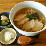 かわと - かしわきのこうどん（750円）