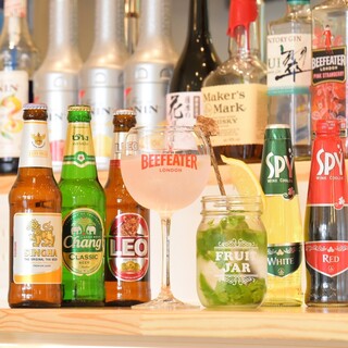 We have a wide selection of drinks that represent Thailand. Wide variety of beers available