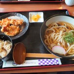 Kirari - 鶏天うどん定食