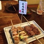 やのまこと 登戸店 - ハツに比内地鶏のねぎま！