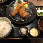 とんかつ とん米 - (料理)海老・ヒレかつ定食