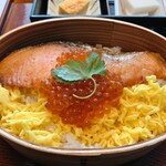 ジャパン レール カフェ - わっぱ飯セット（鮭・いくら）