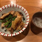 とり喜 - てばやき丼 + スープ