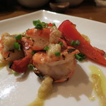 たべのみや写楽 - えびの炙り焼　バーニャカウダソース