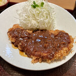 かつ麦 - みそロースカツ定食(¥1180)のメイン