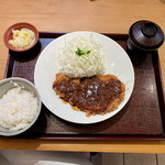 かつ麦 - みそロースカツ定食(¥1180)