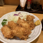 かっすい亭 - カキフライ800円　おっきいよ〜