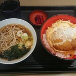 名代 富士そば - かつ丼ミニそば¥630- 