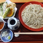 Soba Yomogi - 「十割天ざる蕎麦」1200円。
