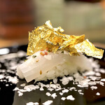 鮨処 多田 - 握り イカ アナ雪パート2