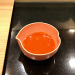 鮨処 多田 - 茶碗蒸しにかける黄身