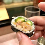 鮨処 多田 - アテ巻き ひもきゅう