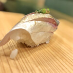 鮨処 多田 - 握り アジ