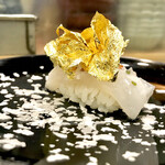 鮨処 多田 - 握り イカ アナ雪パート2