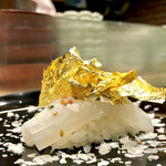 鮨処 多田 - 握り イカ アナ雪パート2