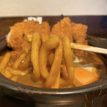 手打ち麺処 とみや - わらじカツカレー煮込み