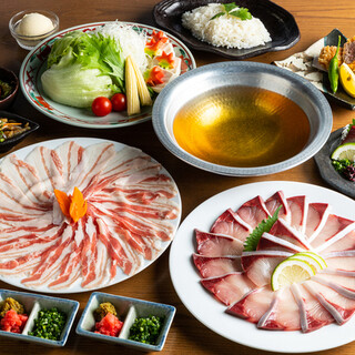 出汁で味わう鹿児島特選食材のしゃぶしゃぶ