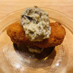 鮨 一二郎 - プリップリの牡蠣フライ！そして濃厚なタルタルソース♡