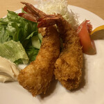 スタンドアサヒ - 海老フライ(サラダ付き)
