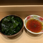 鮨 由う - ・三陸産 わかめ ポン酢で