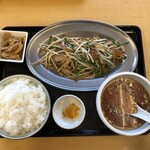 餃子の餃天 - 【昼】レバニラ定食：７７０円（税込）【２０２０年１０月撮影】