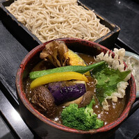 日本橋 やぶ久 - 野菜カレーせいろ　彩り綺麗です。