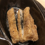 温石 - 麻機蓮根の素揚げ。まさに糸を引くような美味しさ