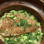 旬菜魚 藍 - 土鍋炊きのどくろ御飯～。熱々はまた堪りません。