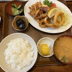 みやたや - イカの唐揚げ定食