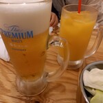 Kusikatutanaka - 生ビール、オレンジジュース