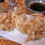 手打ちそば かめやま - 白海老のかき揚げ！