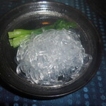 瀬里奈 - 　しゃぶしゃぶのスープで調理したくずきり、野菜等です。