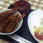 洋食や 純平 - 海老丼　松1260円(海老4本)