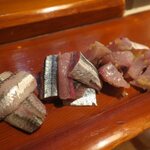 辰美寿し - ヒカリモノの刺身