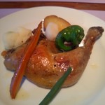 レストラン・ワタベ - メイン：ホロホロ鶏のコンフィ