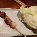 串焼たくま - 鶏串から正肉150円を塩タレはオススメで塩