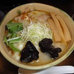 いち井 - 塩らーめん　大盛り　　海老わんたんトッピング