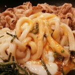 手打うどん けんどん屋 - トロ～り温玉♡