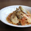 イタリアワインと料理 ローマローマ - スタッフは「揚げ茄子とモッツァレラチーズのスパゲティ」・・私もこれがよかったのですが、先に選ばれてしまい。(^0^;) トマトソースは軽めの味わいで、少し塩が強いかしら、、と言う感想。