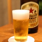 神楽坂 大川や - サッポロラガービール