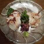 中屋食堂 - 刺身盛り合わせ3種